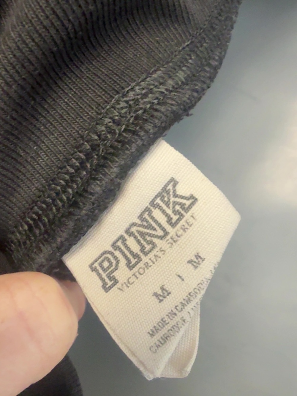 Y2K Vintage PINK Victoria Secret lowrise black flare sweatpants - Picture 3 of 3
